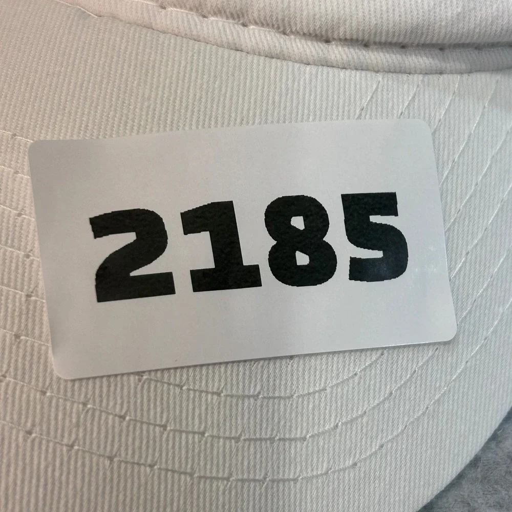 OneCommunity Logo Unisex White OC Visor Adjustable Hook Loop Strap OSFM